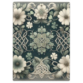 Keltischer Kleeblatt-Blumen-Charm Klemmbrett (Rückseite)