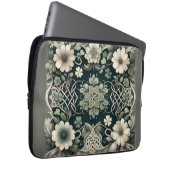 Keltischer Kleeblatt-Blumen-Charm Laptopschutzhülle (Vorne Rechts)