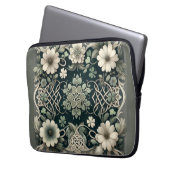Keltischer Kleeblatt-Blumen-Charm Laptopschutzhülle (Vorderseite Links)