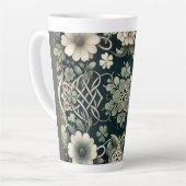 Keltischer Kleeblatt-Blumen-Charm Milchtasse (Linke Ecke)