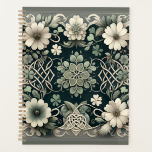 Keltischer Kleeblatt-Blumen-Charm Planer