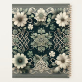 Keltischer Kleeblatt-Blumen-Charm Planer (Rückseite)