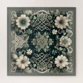 Keltischer Kleeblatt-Blumen-Charm Puzzle (Horizontal)