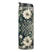 Keltischer Kleeblatt-Blumen-Charm Thermosbecher (Nach rechts gedreht)