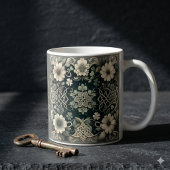 Keltischer Kleeblatt-Blumenanhänger Kaffeetasse
