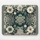 Keltischer Kleeblatt-Blumenanhänger Mousepad (Vorne)