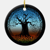 Keltischer Klugheits-Baum (Erdversion) Keramikornament (Hinten)