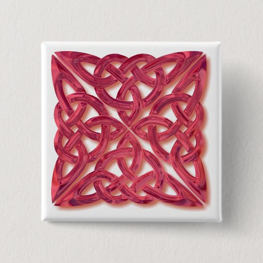 Keltischer Knoten 4-Quadrat-Glas Button (Vorderseite)