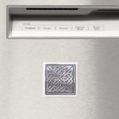 keltischer Knoten 4 quadratisch-silber Magnet (In Situ (Geschirrspüler))