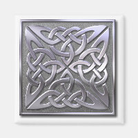Keltischer Knoten 4 quadratisch-silber