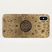 Keltischer Knoten auf Golddamast iPhone X Fall Case-Mate iPhone Hülle (Rückseite (Horizontal))