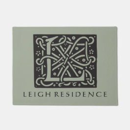 Keltischer Knoten-Buchstabe L Monogramm mit Fußmatte