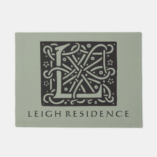 Keltischer Knoten-Buchstabe L Monogramm mit Fußmatte