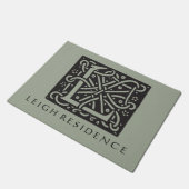 Keltischer Knoten-Buchstabe L Monogramm mit Fußmatte (Schrägansicht)