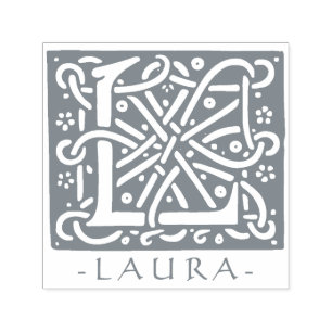 Keltischer Knoten-Buchstabe L Monogramm mit Ihrem Permastempel