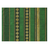 Keltischer Knoten-dekoratives Gold und grünes Tischdecke (Vorderseite (Horizontal))