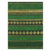Keltischer Knoten-dekoratives Gold und grünes Tischdecke (Vorderseite)