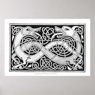 Keltischer Knoten-Drache Kunstposter Poster