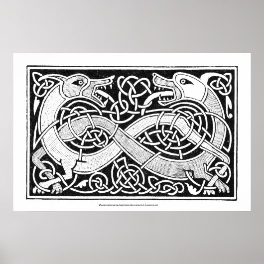 Keltischer Knoten-Drache Kunstposter Poster (Vorne)
