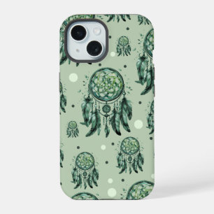 Keltischer Knoten grüner Traumfänger iPhone 15 Hülle