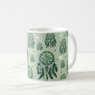 Keltischer Knoten grüner Traumfänger Kaffeetasse