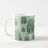 Keltischer Knoten grüner Traumfänger Kaffeetasse (Links)