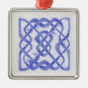 Keltischer Knoten III - Premium Quadratisches Orna Ornament Aus Metall