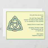 Keltischer Knoten in der aquamarinen Einladung (Vorne/Hinten)