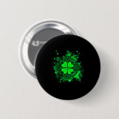 Keltischer Knoten Irisches Kleeblatt Dreiblättrige Button (Vorne & Hinten)