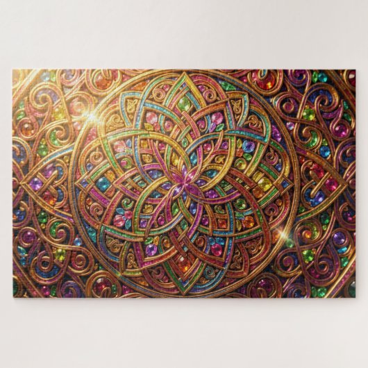 Keltischer Knoten-Juwelen-Puzzle Puzzle (Horizontal)