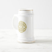 Keltischer Knoten-Kreis Bierglas (Vorderseite Links)
