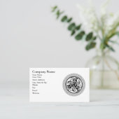 Keltischer Knoten mit Jagdhunden Visitenkarte (Stehend Vorderseite)