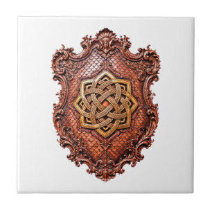 Keltischer Knoten Mystischer Heraldik Fliese