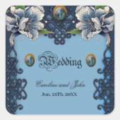 keltischer Knoten Quadratischer Aufkleber (Vorderseite)