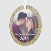 Keltischer Knoten-Rahmen u. "unser erstes Ornament (Vorderseite)