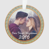 Keltischer Knoten-Rahmen u. "unser erstes Ornament (Vorderseite)