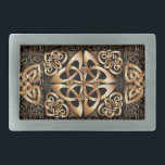 Keltischer Knoten Rechteckige Gürtelschnalle<br><div class="desc">Stilisiertes keltisches Schildknotenmuster auf dem Fall. Muster ist für St Patrick Tag groß. Die Mode-Geschenke der Männer.</div>