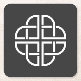 Keltischer Knoten - Symbol der vierblättrigen Klee Rechteckiger Pappuntersetzer