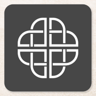 Keltischer Knoten - Symbol der vierblättrigen Klee Rechteckiger Pappuntersetzer