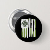 Keltischer Knoten Vierblattklee Streifen Design St Button (Vorne & Hinten)