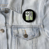 Keltischer Knoten Vierblattklee Streifen Design St Button (Beispiel)