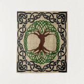 Keltischer Knotenbaum des Lebens Hochzeitsmauer hä Wandteppich (Vorderseite)