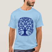 Keltischer Knotenbaum im Indigoblau T-Shirt (Vorderseite)