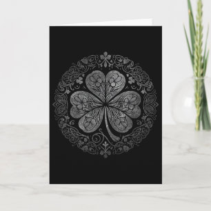 Keltischer Knotenblatt Shamrock Lustiger St. Patri Karte
