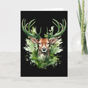 Keltischer Knotenhirsch Irischer Elch Grün St. Pat Karte