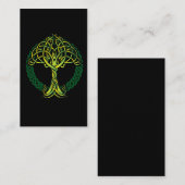 Keltischer Knüpfarbeit-Baum Wikingers des Lebens Visitenkarte (Vorne/Hinten)