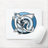 Keltischer Knüpfarbeit-Entwurf - blauer Hund Mousepad (Mit Mouse)