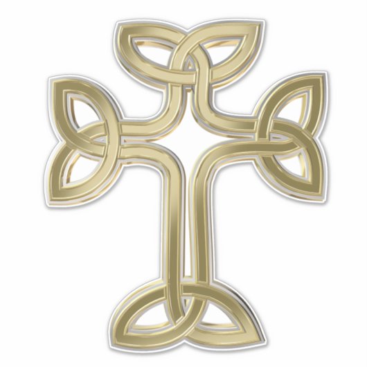 Keltischer Kreuzknochen Aufkleber (Vorderseite)