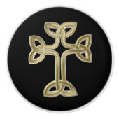 Keltischer Kreuzknochen Keramikknauf (Vorderseite)