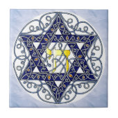 Keltischer Kunst-Davidsstern Fliese (Vorderseite)
